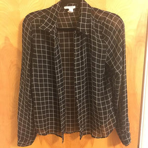 Black and White checkered button up